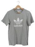 Vorschaubild 1 von Damen T-Shirt Grau Gr. 34 XS Logo-Print Sport Freizeit Baumwolle