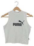 Vorschaubild 1 von Damen Crop Top Tank Top Grau Gr. 36 S Logo-Print Sportlich
