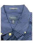 Vorschaubild 2 von Freizeithemd Herren Blau Kariert Button-Down Kragen Langarm Gr. 48 M