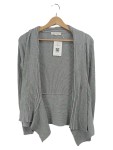 Vorschaubild 1 von Damen Strickjacke Cardigan Grau Rippstrick Gr. 34 XS