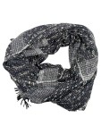 Vorschaubild 1 von Schal Rundschal Loop Blau Weiß Gemustert Casual Damen