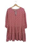Vorschaubild 1 von Sommerkleid Damen Gr. 40 L Rot Blumenmuster Casual Viskose