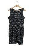 Vorschaubild 1 von Etuikleid Damen Schwarz Gestreift Gr. 36 S Business Elegant
