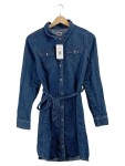 Vorschaubild 1 von Jeanskleid Hemdkleid Kinder Mädchen Blau Gr. 158 Baumwolle