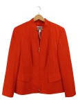 Vorschaubild 1 von Damen Blazer Rot Gr. 42 Reißverschluss Strukturmuster Elegant