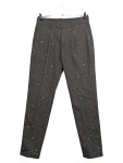 Vorschaubild 1 von Herren Stoffhose Grau Meliert Bestickt Gr. 31 auf L 34 Preppy