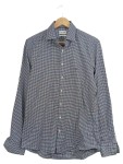 Vorschaubild 1 von Herren Business Hemd Langarm Hahnentritt Blau Weiß Gr. 40 L