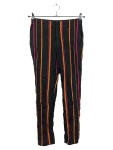 Vorschaubild 1 von Damen Stoffhose Gr. 34 W26 Schwarz Gestreift Viskose Casual