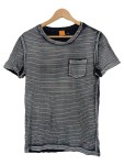 Vorschaubild 1 von Herren T-Shirt Grau Gestreift Brusttasche Gr. 46 S Casual