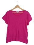 Vorschaubild 1 von Damen T-Shirt Pink Gr. 40 L Casual Viskose Leinen Logo