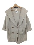 Vorschaubild 1 von Knit Damen Strickjacke Gr. 38 M Beige Kapuze Casual