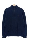 Vorschaubild 1 von Herren Pullover Gr. 50 L Blau Wolle Reißverschluss