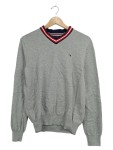 Vorschaubild 1 von Herren Pullover V-Ausschnitt Grau Gr. 46 S Baumwolle
