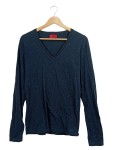 Vorschaubild 1 von Herren Langarmshirt V-Ausschnitt Blau Meliert Gr. 48 M