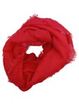 Vorschaubild 1 von Damen Schal Tuch Rot Uni Fransen Casual 130x122 cm