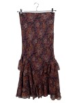 Vorschaubild 1 von Volantrock Damen Gr. 36 S Mehrfarbig Blumenmuster Viskose