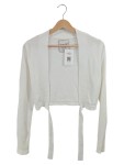 Vorschaubild 1 von Damen Strickjacke Bolero zum Binden Weiß Gr. 38, M Casual