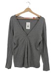 Vorschaubild 1 von Strickjacke Grau Basic V-Ausschnitt Knopfleiste Gr. 40 L