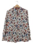 Vorschaubild 1 von Damen Hemdbluse Bluse Gr. 44 XXL Mehrfarbig Blumenmuster Baumwolle