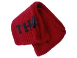 Vorschaubild 1 von Loop Schal Strickschal Rot Rippstrick Logo TH 150x20cm