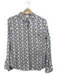 Vorschaubild 1 von Damen Bluse Gr. 38 M Mehrfarbig Geometrisch Casual Langarm Viskose
