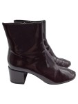 Vorschaubild 1 von Damen Stiefeletten Lackleder Braun Gr. 38 Blockabsatz Elegant