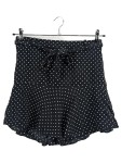Vorschaubild 1 von Wickelrock Damen Gr. 40 L Schwarz Gepunktet Polka Dot Minirock Schleife