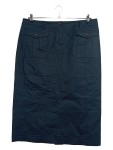 Vorschaubild 1 von Damen Bleistiftrock Blau Gr. 44 XXL Baumwolle Business
