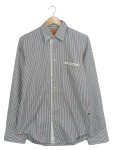 Vorschaubild 1 von Herren Business Hemd Blau Gestreift Gr. 46 S Langarm Baumwolle