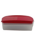 Vorschaubild 1 von Butterdose Rot Transparent Kunststoff Vorratsbehälter 19x9x6cm