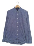 Vorschaubild 1 von Herren Business Hemd Blau Gestreift Gr. 50 L Slim Fit Baumwolle