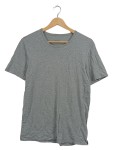 Vorschaubild 1 von Herren T-Shirt Grau Meliert Gr. 48 M Basic Kurzarm Baumwolle Logo