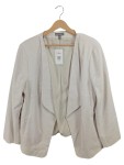 Vorschaubild 1 von Blazer Beige Gr. 48 Elegant Strukturmuster Asymmetrisch