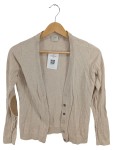 Vorschaubild 1 von Damen Strickjacke Beige Gr. 36 S Baumwolle Casual Ellbogen-Patches