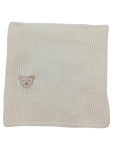 Vorschaubild 1 von Strickschal Kinder Schal Teddykopf-Applikation Baumwolle Beige