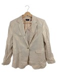 Vorschaubild 1 von Damen Blazer Gr. 40 L Beige Metallic-Look Leinen Elegant