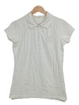 Vorschaubild 1 von Damen Poloshirt Weiß Gr. 40 L Kurzarm Logo-Stickerei
