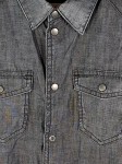 Vorschaubild 3 von Freizeithemd Herren Grau Gr. 50/L Baumwolle Uni Casual Langarm 51 cm