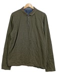 Vorschaubild 1 von Herren Poloshirt Langarm Oliv Gr. 52, XL Casual Baumwolle