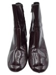 Vorschaubild 2 von Damen Stiefeletten Lackleder Braun Gr. 38 Blockabsatz Elegant