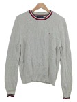 Vorschaubild 1 von Herren Pullover Weiß Gr. 46 S Rundhals Rippstrick Baumwolle