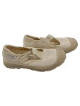 Vorschaubild 1 von Sneaker low Mädchen Beige Gr. 34 Klettverschluss Stoffschuhe