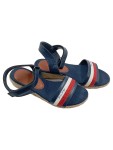 Vorschaubild 1 von Sandalen Keilabsatz Riemchen Blau Maritim Gr. 33