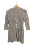 Vorschaubild 1 von de.corp Strickjacke Beige Gr. 40 L Lochmuster offener Schnitt Casual