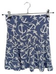 Vorschaubild 1 von Damen A-Linienrock Blau Maritim Ankerprint Gr. 38