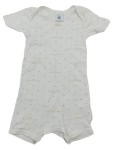 Vorschaubild 1 von Baby Body Kurzarm Herzmuster Weiß Gr. 74