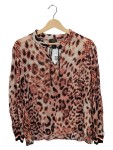 Vorschaubild 1 von Bluse Damen Gr. 38 Mehrfarbig Animal-Print Viskose Langarm
