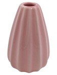 Vorschaubild 1 von Vase Porzellan Rosa geriffelt 10cm Modern Deko