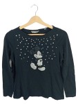 Vorschaubild 1 von Damen Langarmshirt Gr. 36, 38 Schwarz Disney Mickey Maus Sterne
