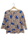 Vorschaubild 1 von Pullover Damen Gr. 40 L Mehrfarbig Animal-Print Leopardenmuster